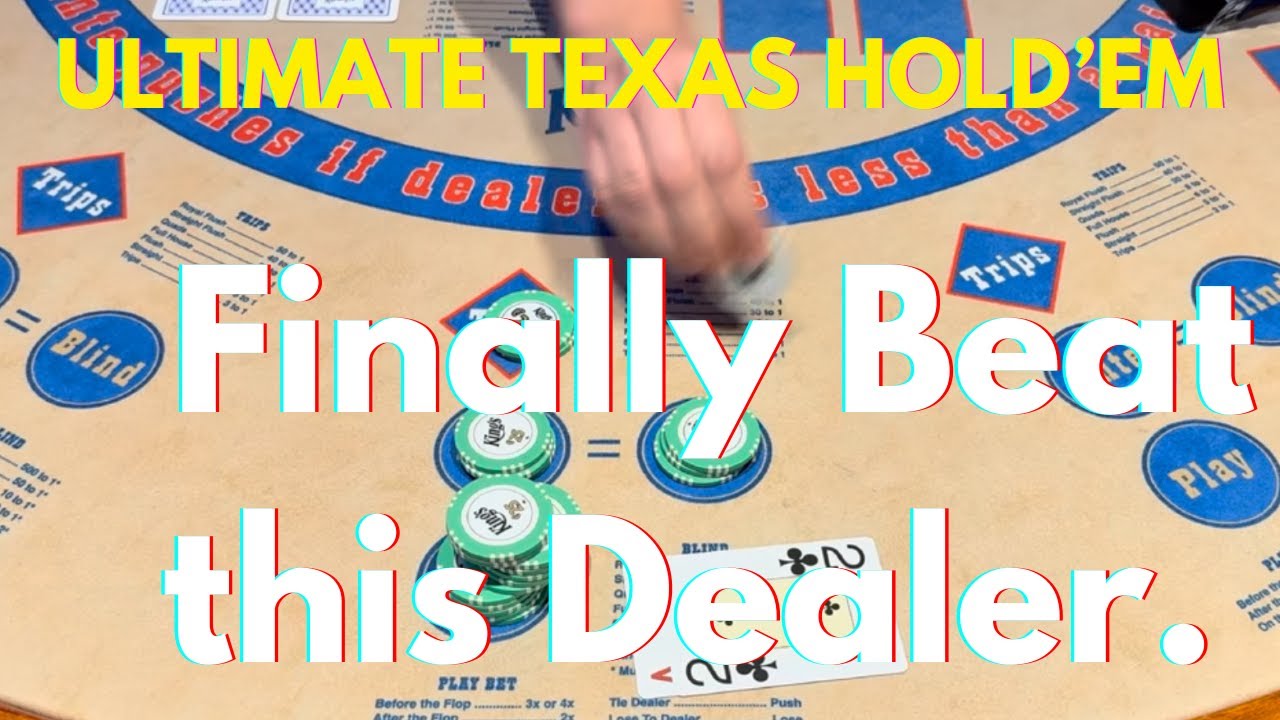 ULTIMATE TEXAS HOLD'EM ! Finally Beat this Dealer.                      #casino #poker #gambling