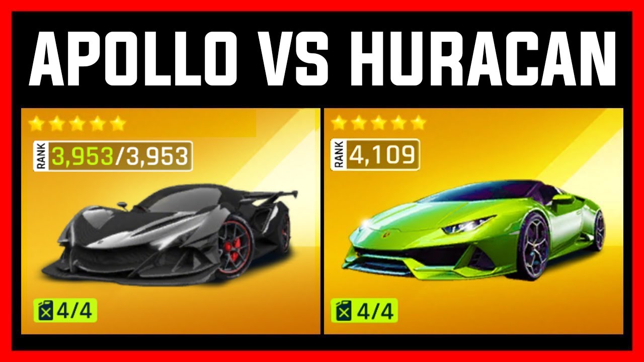Asphalt 9 MAX Apollo IE VS MAX Lamborghini Huracan Evo