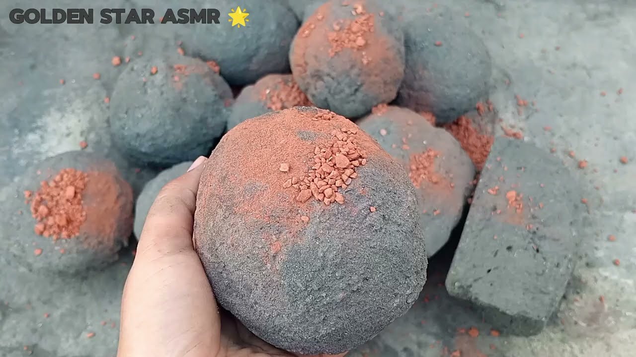 Pure Black Charcoal Dry floor crumbling 🌪️@GoldenStarAsmr
