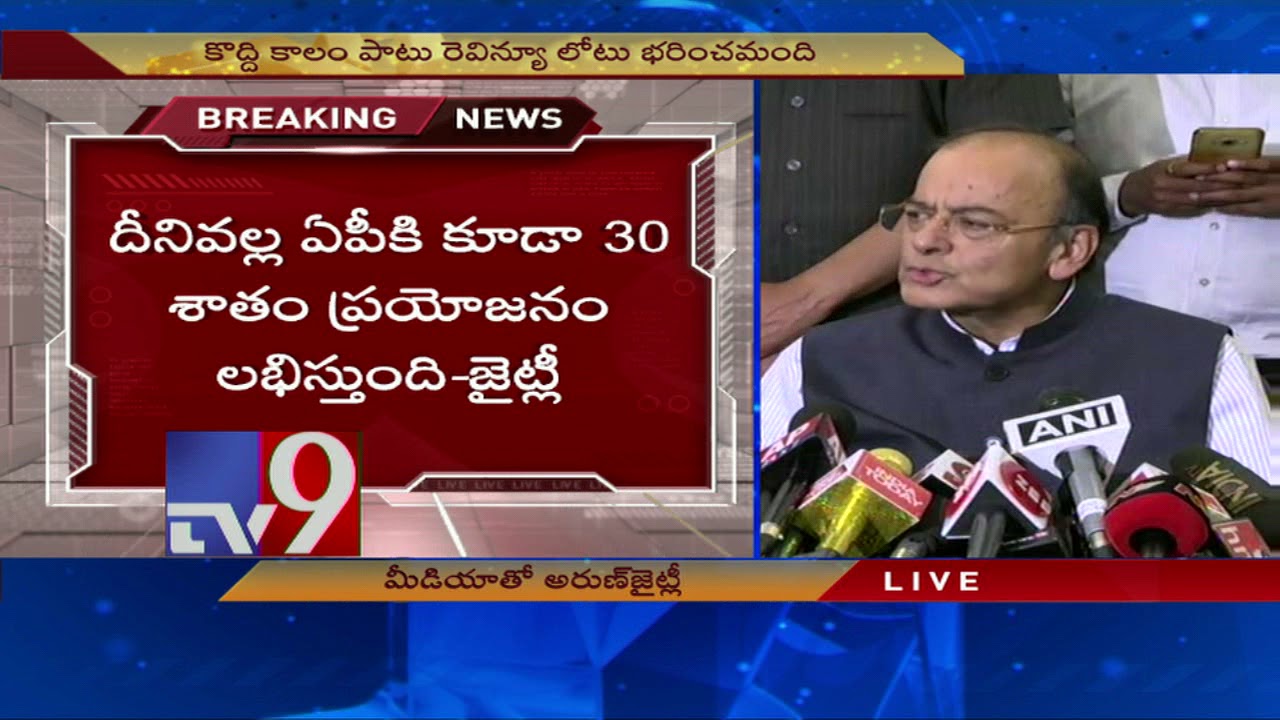 FM Arun Jaitley addresses media on AP Special Status demand - TV9