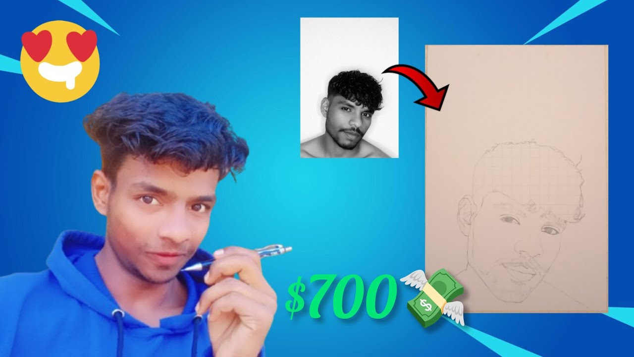 🤑 bahut Dinon bad Mila commission work A4/$700💸 portrack #art #sketch #youtubeshorts #commission 