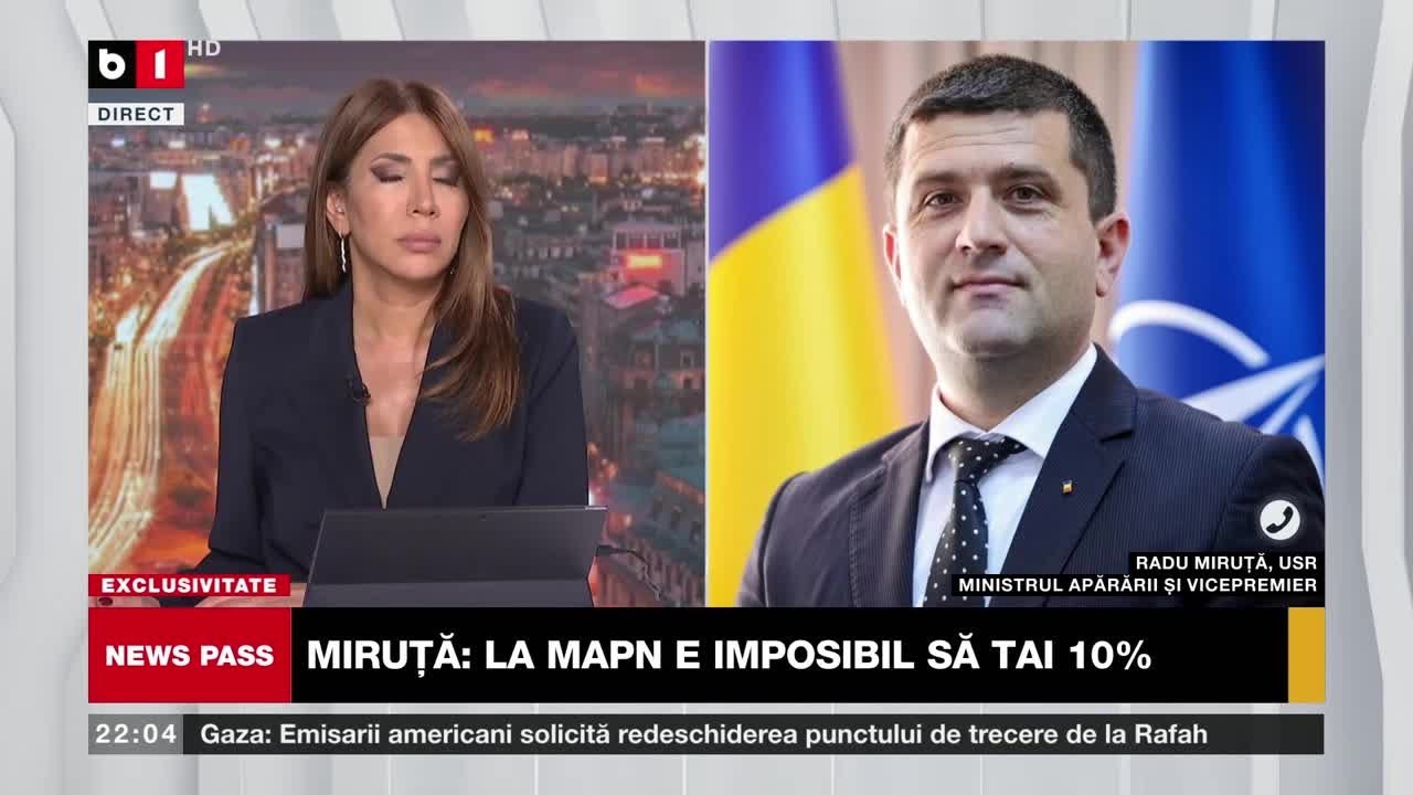 Radu Miruță nu este de acord cu reducerea veniturilor la MApN.Știri B1TV_25 ian. 2026