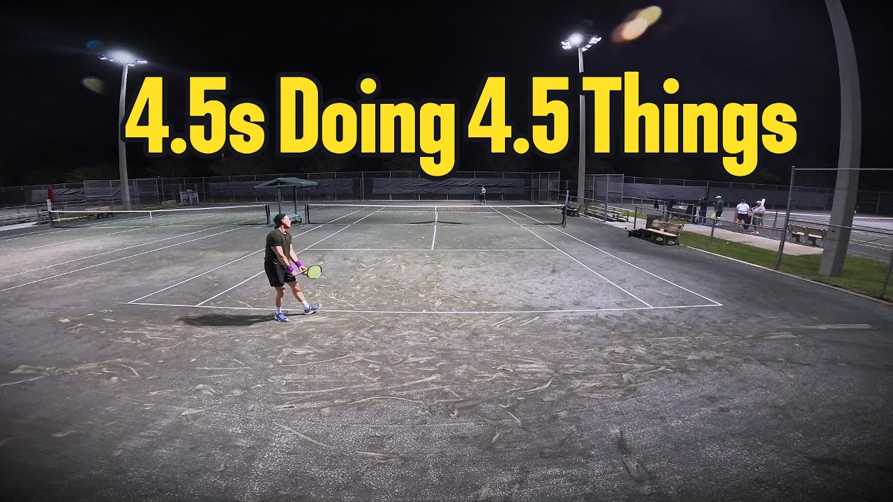 Two 4.5 Tennis Players Getting Some Sets in