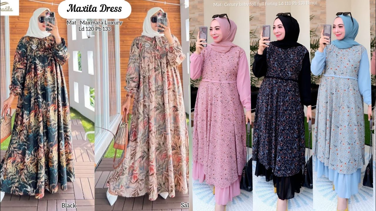 U9 TREND GAMIS CANTIK DIPAKAI | TUNIK TERBARU MODEL SEKARANG | MODEL BAJU WANITA