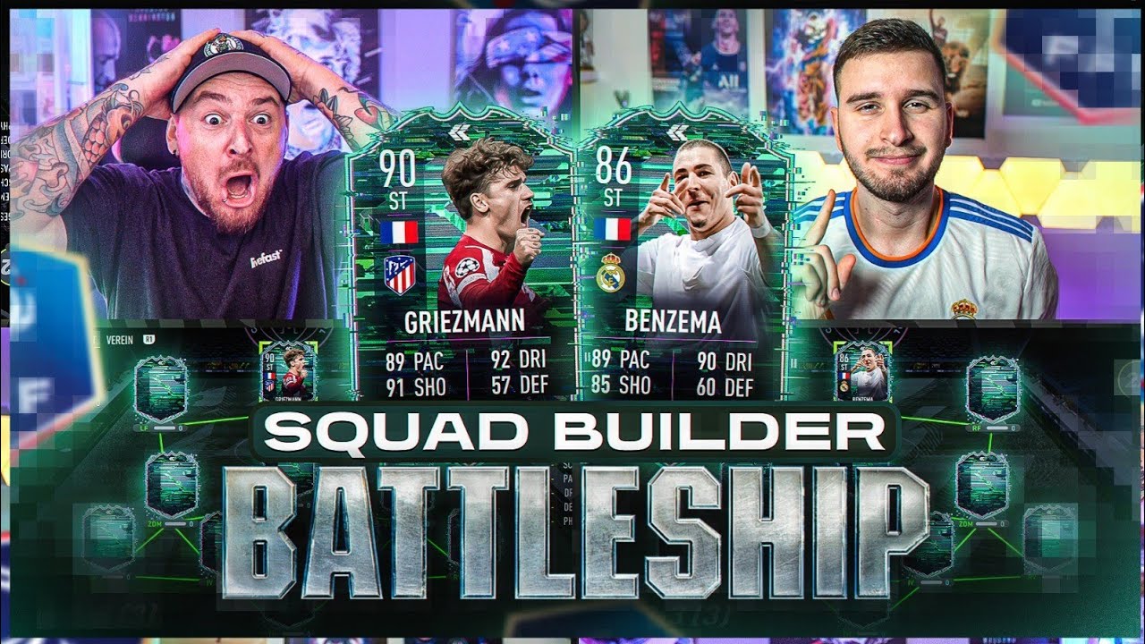 FLASHBACK GRIEZMAN VS FLASHBACK BENZEMA SQUADBUILDER BATTLESHIP  WAGER 😱 vs IAMTABAK FIFA 22