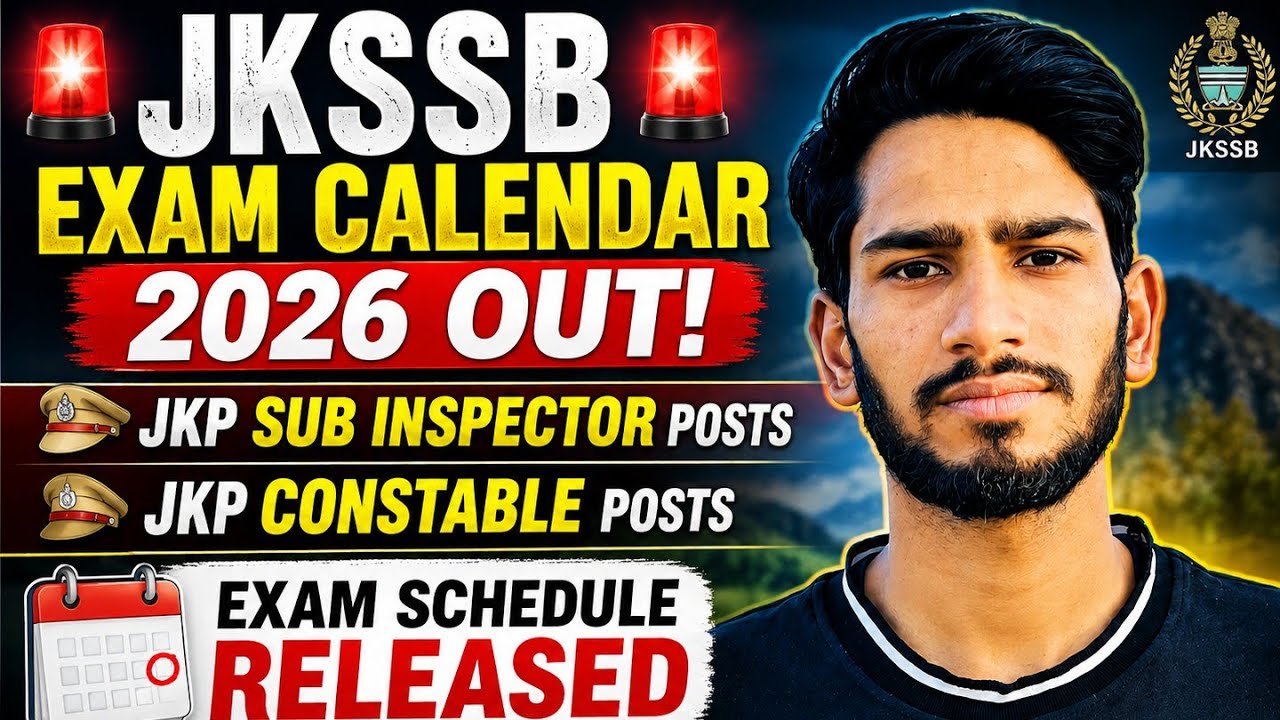 🚨 JKSSB EXAM CALENDAR 2026 OUT! 🚨
