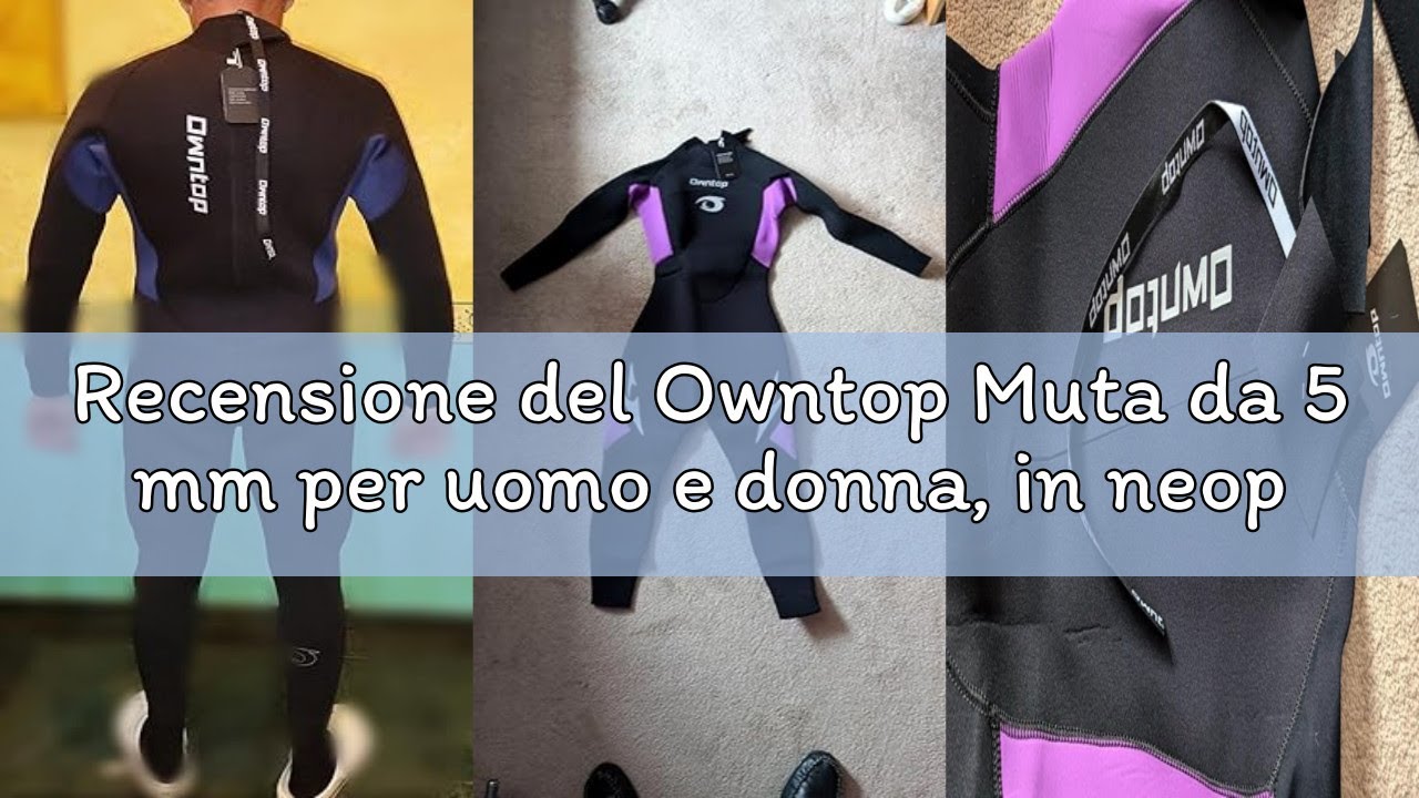 Recensione del Owntop Muta da 5 mm per uomo e donna, in neoprene, con cerniera posteriore, per adult