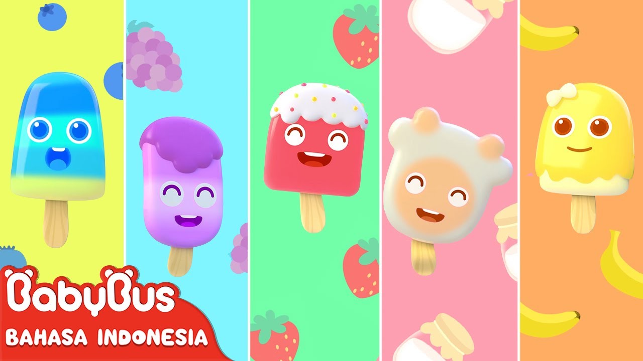 Lagu Es Krim Warna-warni | Lagu Makanan Anak-anak | Makanan Yang Enak | BabyBus Bahasa Indonesia