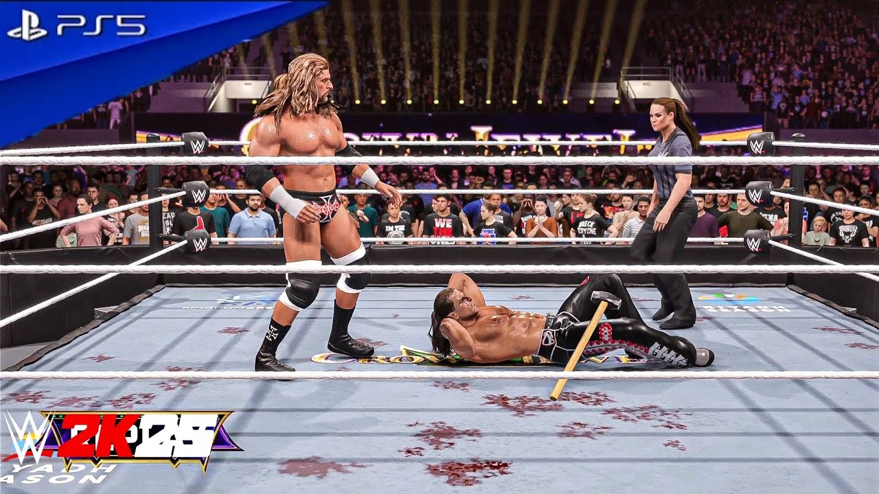 WWE 2K25 - Brock Lesnar Vs. Triple H  Vs Shawn Michaels | Bloodline Rules Match {PS5}