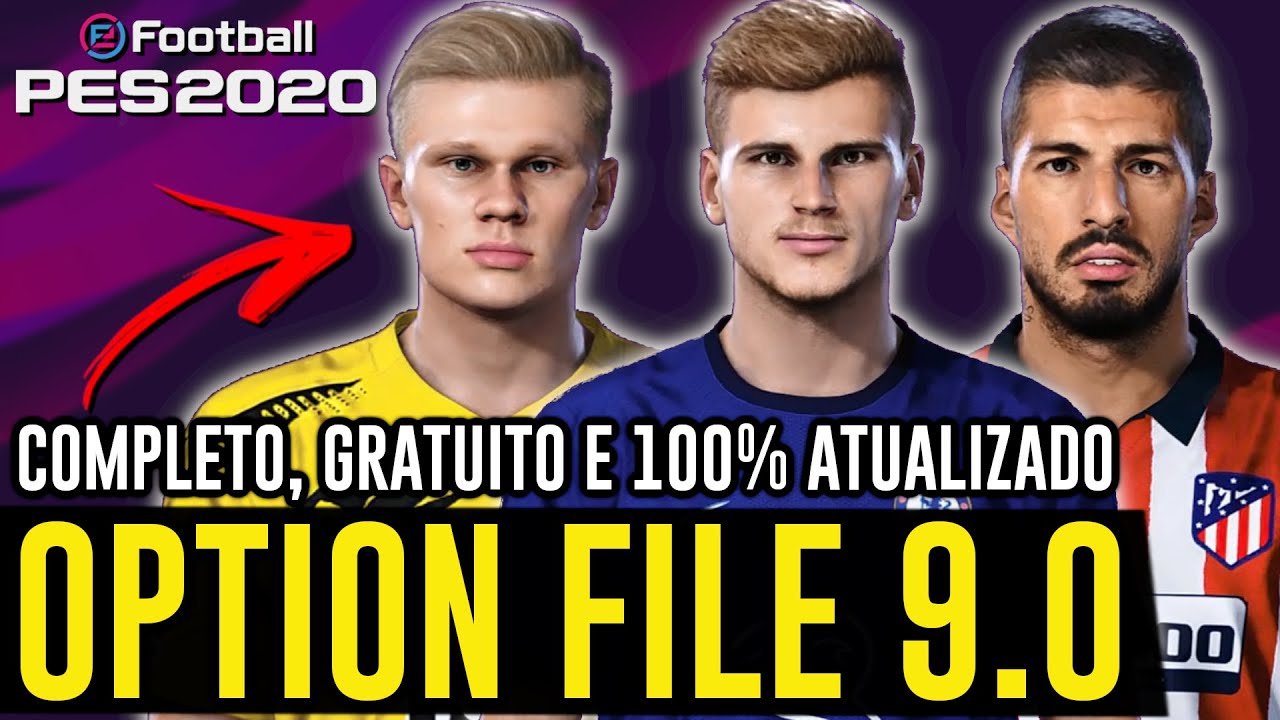 PES 2020 OPTION FILE 9.0 COMPLETO, JANELA DE TRANSFERÊNCIAS, KITS 20/21, TODOS OS TIMES ATUALIZADOS!