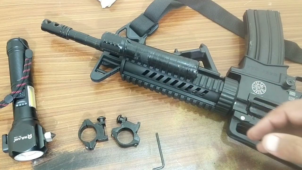Gun Mount & Gun Torch Full Guide | How to Attach Torch on Gun | Tactical Setup Test | Gun with shots