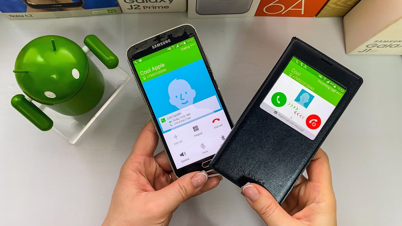 Samsung Galaxy S5 SM-G900 Incoming & outgoing calls / in S-View Flip Cover case