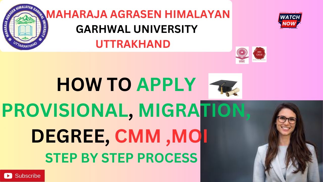 Himalayan Gadhwal University | How to apply provisional Degree migration certificate |