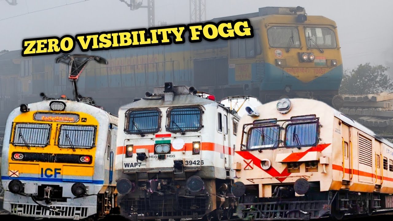 INDIAN RAILWAYS VS. THE GREAT WINTER FOG | Extreme Zero Visibility Operations 🚂❄️ #railfanning 