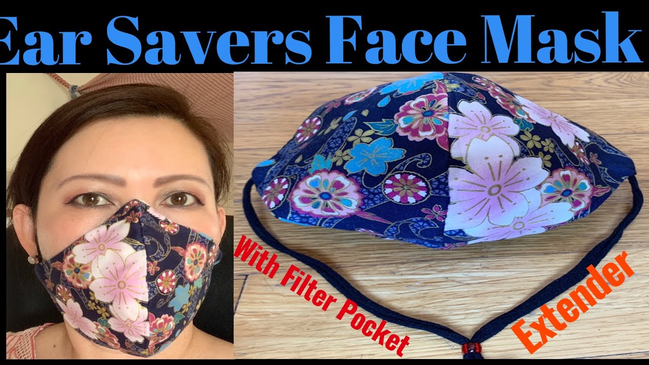 ( # 99 ) How To Make Face Mask  With Filter Pocket For People Wearing Glasses - Hearing AIDS