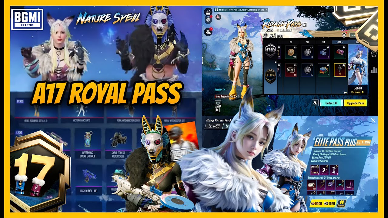 🔥BGMI A17 ROYAL PASS IS HERE - 1 TO 100 REWARDS AND COMPLETE LOOK IN 4.2 UPDATE
