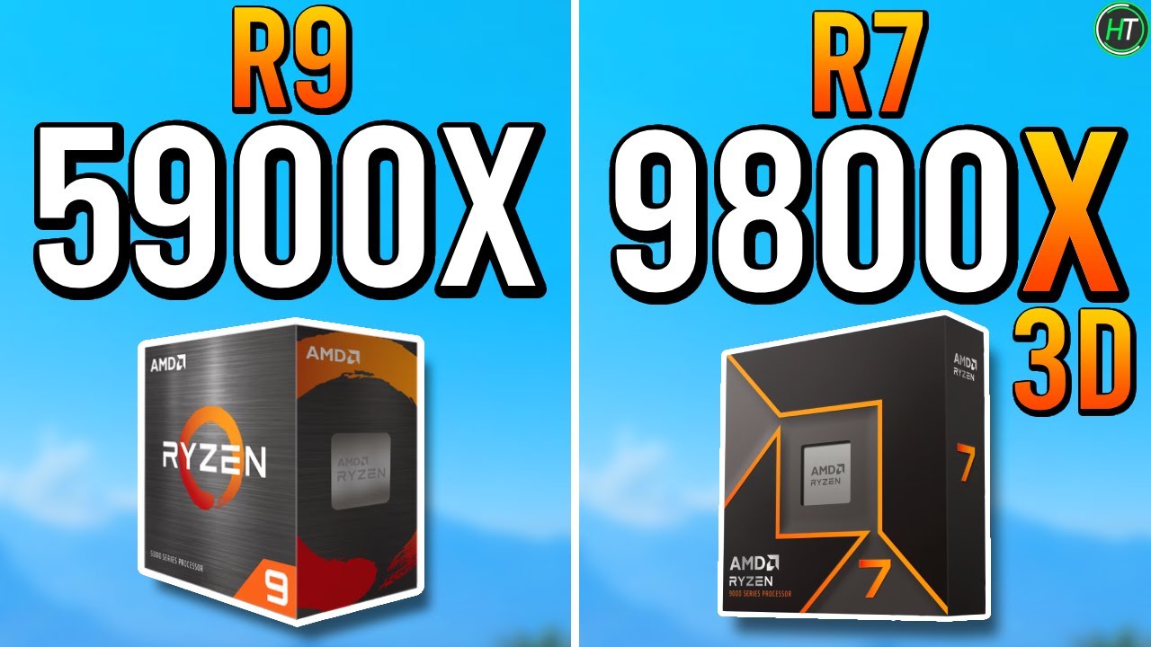 R9 5900X vs R7 9800X3D  -  12 vs 8 Cores!