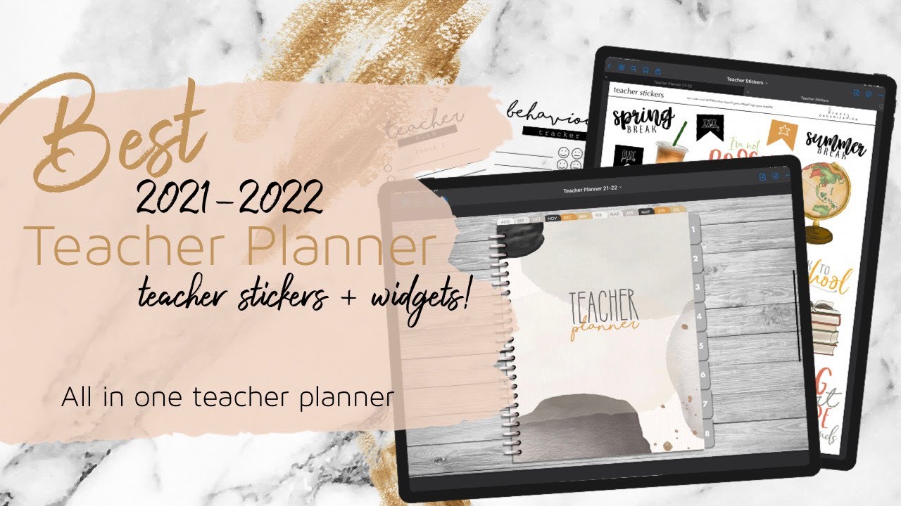 Best Digital Teacher Planner 2021-2022 | Teacher Widgets and Stickers included!!