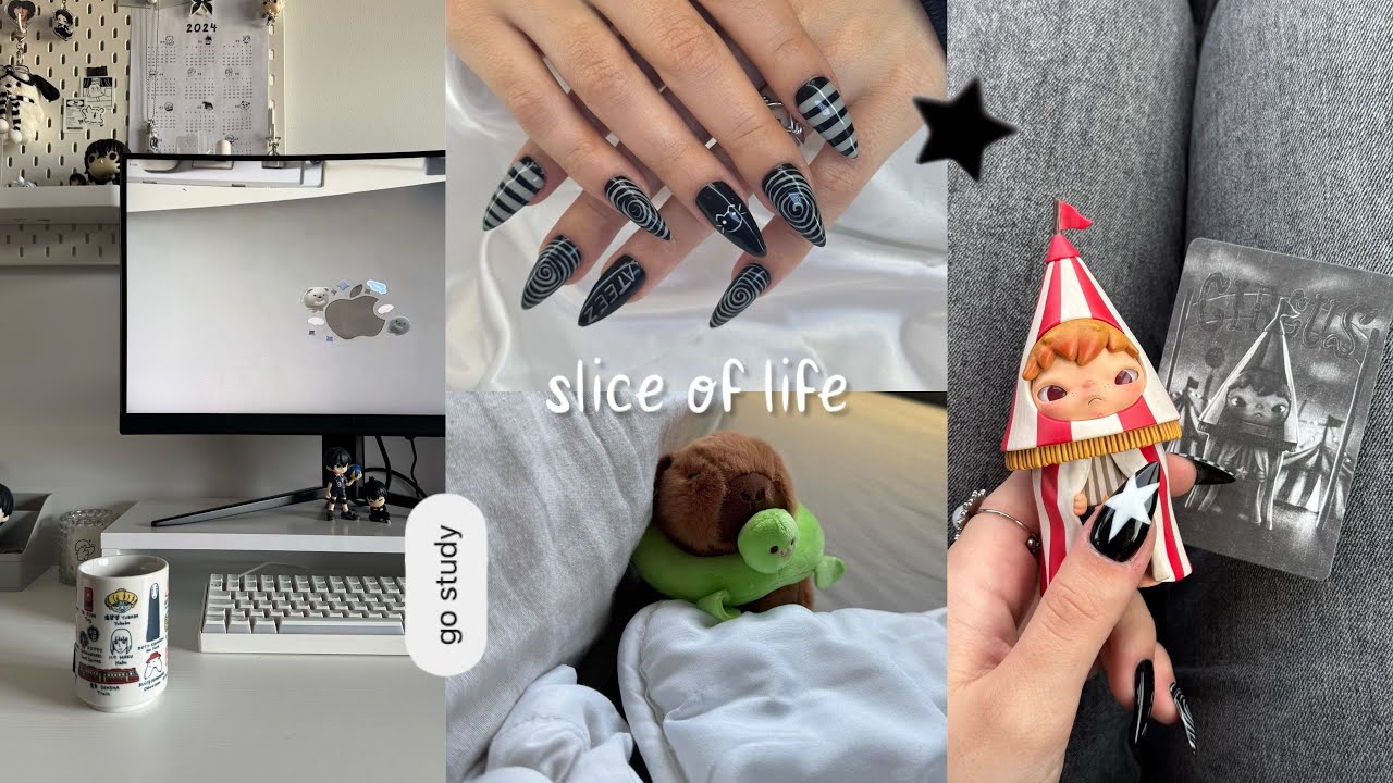 slice of my life: photocards, kpop party, friends, studying korean, new nails and hirono !!
