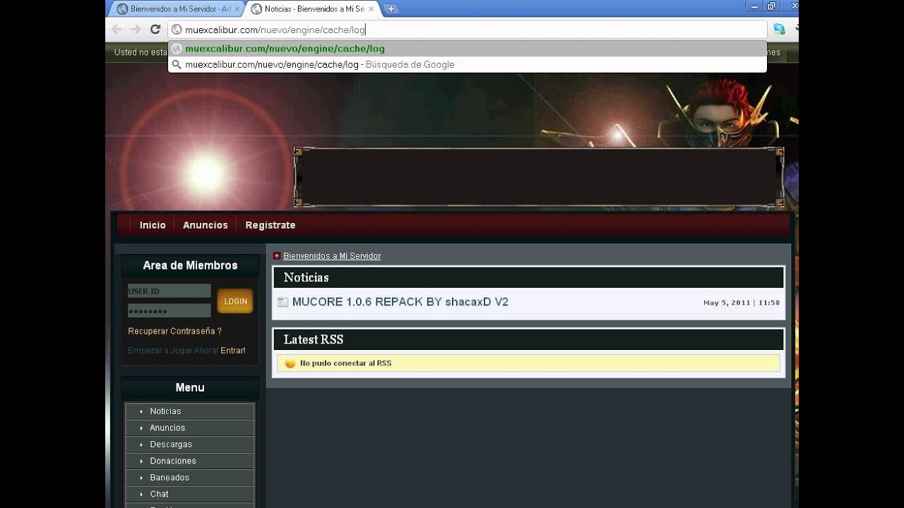 Instalaci&oacute;n de web MuCore en WebHosting