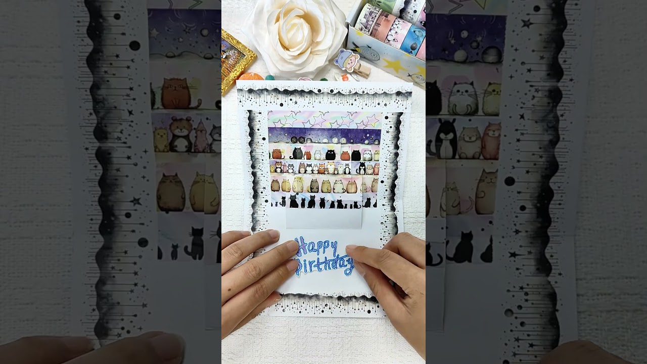 ASMR | Moonlight Animal Card | IEEBEE Washi Tape ✨
