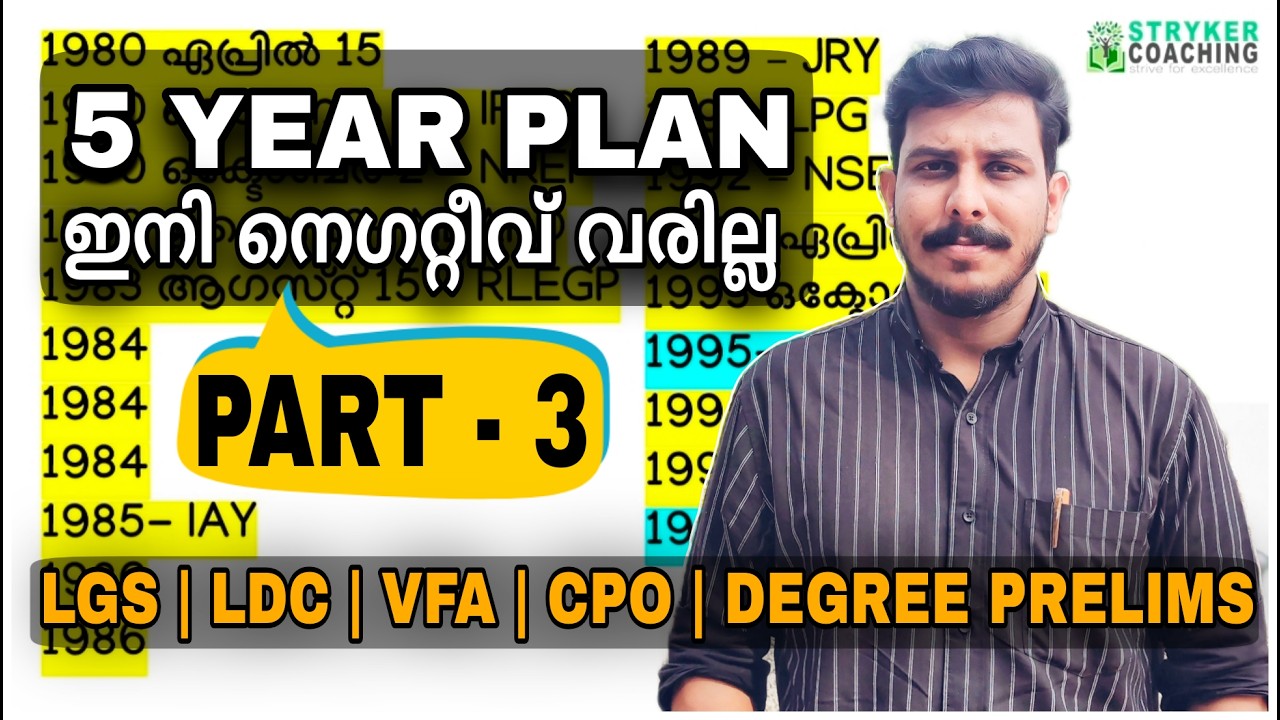 COMPANY BOARD LGS പഞ്ചവത്സര പദ്ധതികൾ | FIVE YEAR PLANS | VFA | BEVCO LDC | PSC 10TH PRELIMS & MAINS