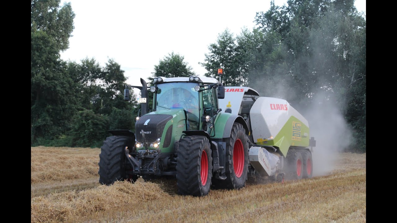 [Phantom] Stroh pressen und Ballen laden von oben | Fendt | Claas