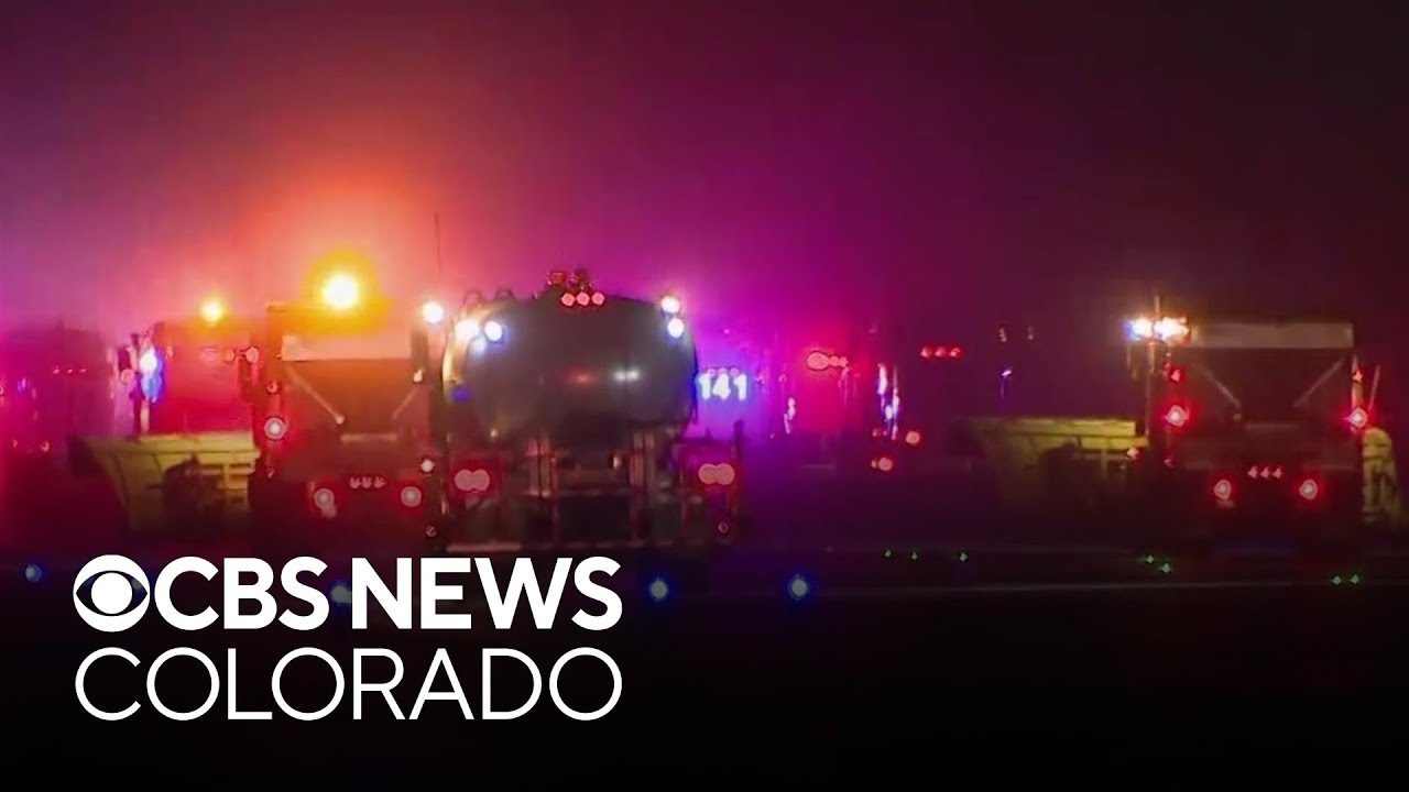 The plows hit the runways at Denver International Airport to prepare for winter