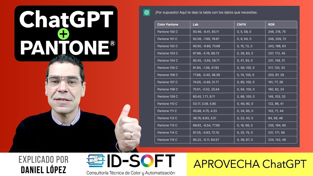 Como conseguir PANTONE GRATIS con ChatGPT, ¡esto es increíble!