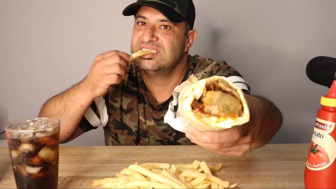 *ASMR* KEBAB W FRIES | REAL EATING SOUNDS