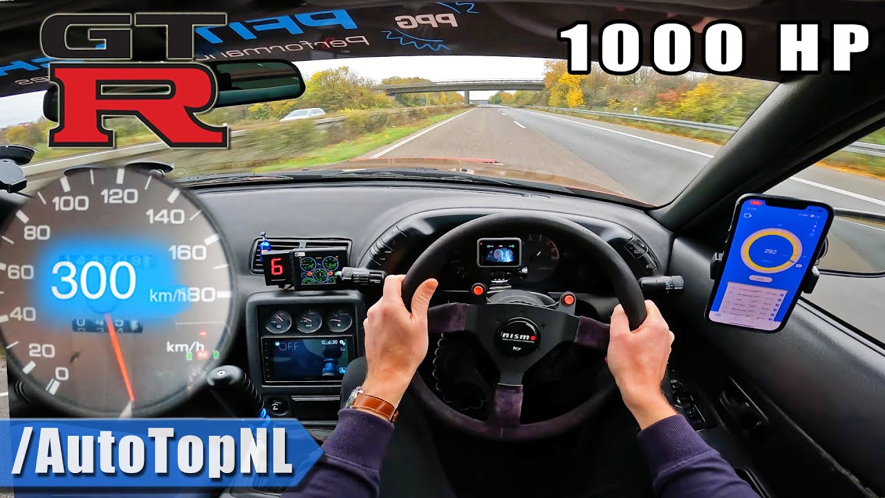 1000HP NISSAN GTR R32 *300KM/H* on AUTOBAHN [NO SPEED LIMIT] by AutoTopNL