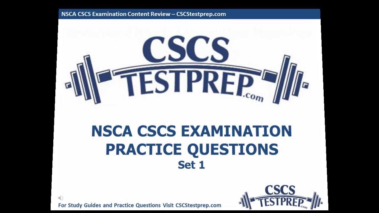 NSCA CSCS Practice Questions