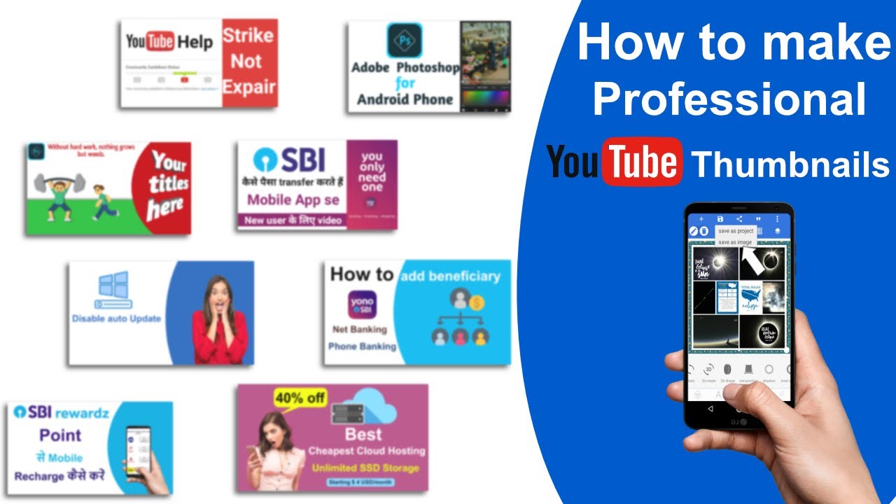 how to make a thumbnail for youtube videos using android app 2020