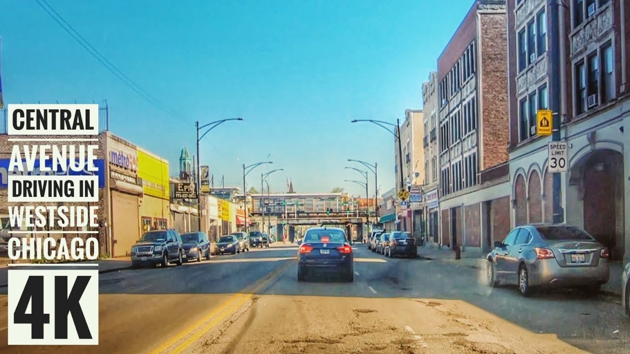 Central Avenue: Driving in Westside Chicago 4K: Streets of the Americas