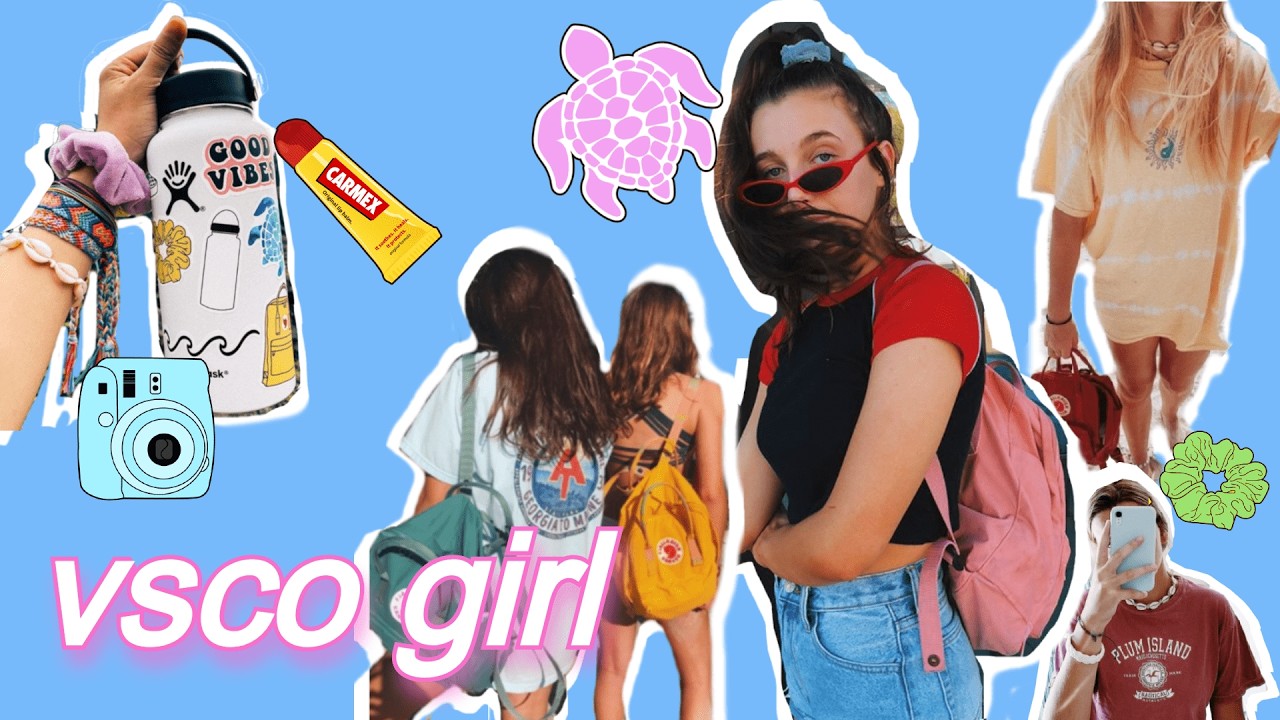 dissecting the vsco girl aesthetic 🐢🌞🫧🎒🧋🌊