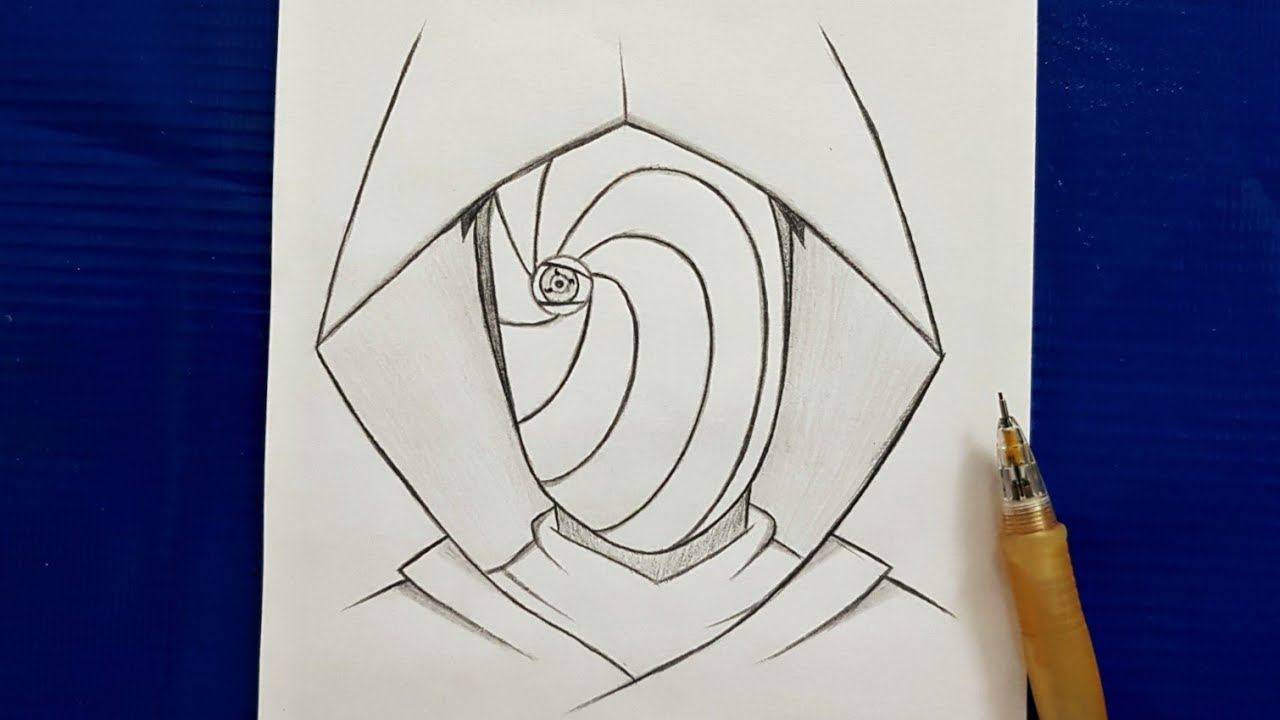 how to draw Obito ( Naruto ) | Obito Uchiha step by step | easy anime drawings
