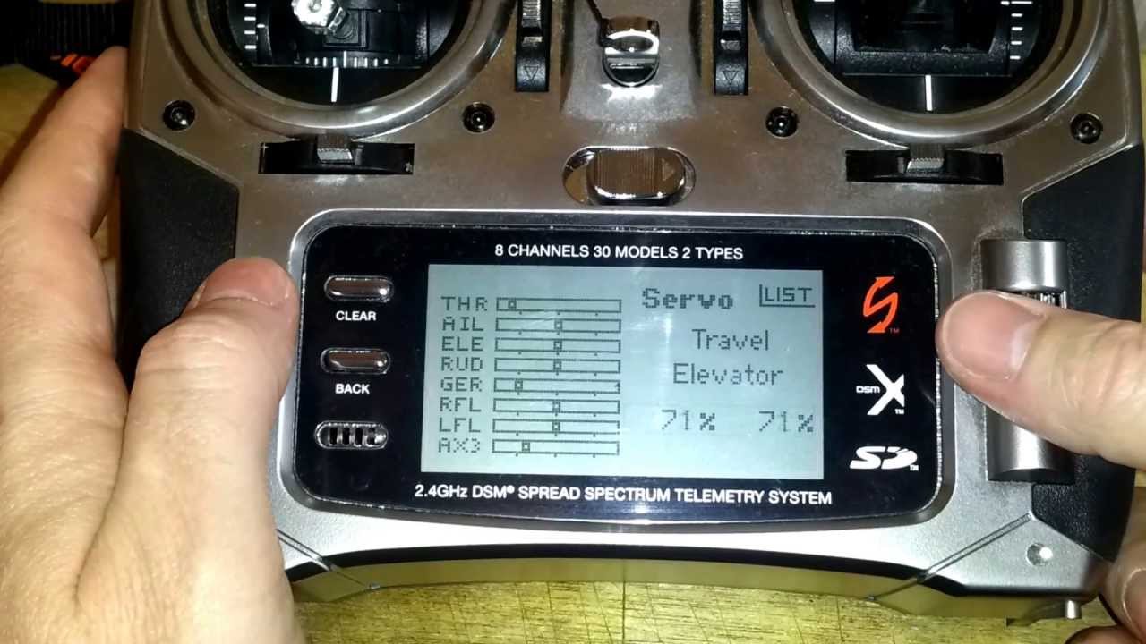 Spektrum DX8 Flap/Elevator Mixing and AR8000 Receiver Fail Safe Setup