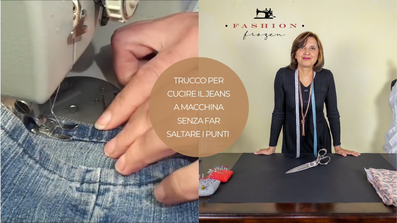 Trucco per cucire il jeans a macchina senza far saltare i punti (perfect stitches on jeans)