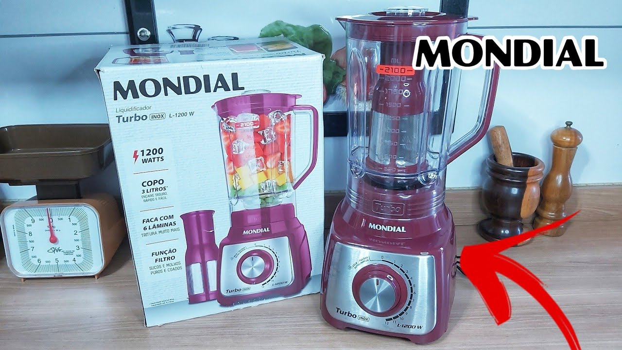 liquidificador mondial modelo turbo inox  L 1200w