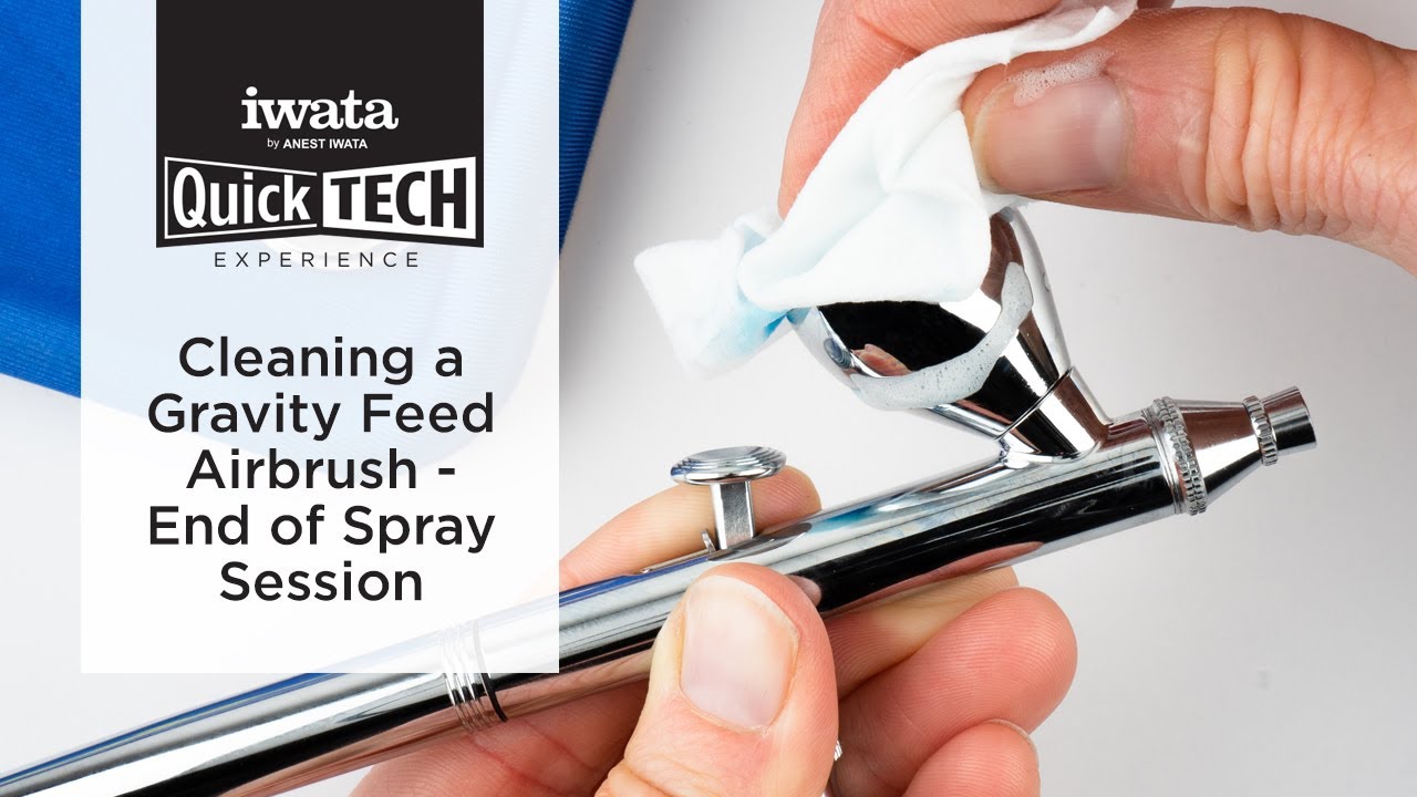 Cleaning a Gravity Feed Airbrush - End of Spray Session