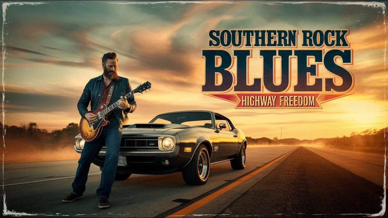 Southern Rock Blues – Highway Freedom | 70s Vintage Road & Guitar Soul | Late Afternoon Desert Vibe