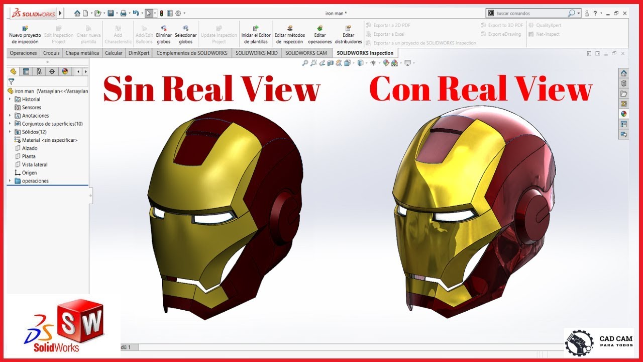 🙈como activar graficos real view en solidworks🌟