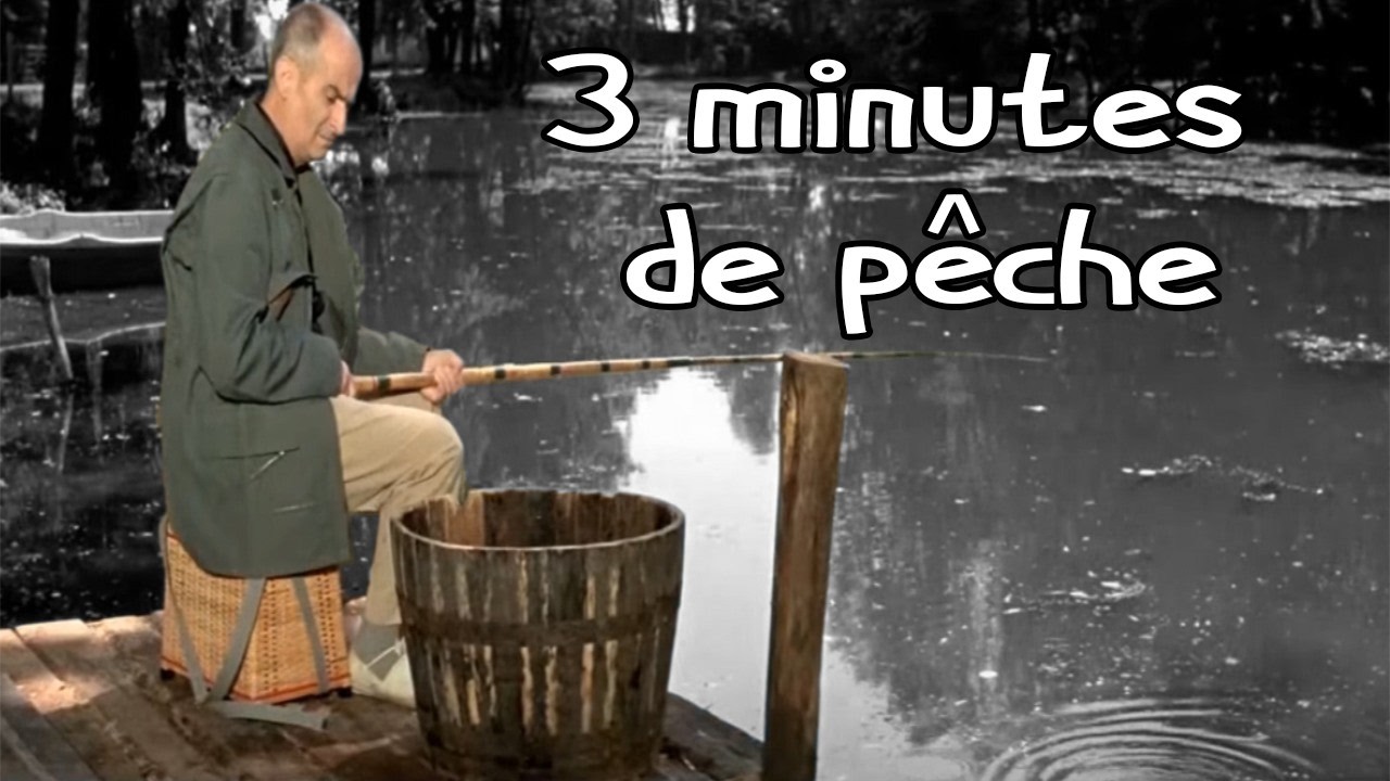 3 minutes de pêche / à la pêche avec Louis de Funès 🎣🎣🎣