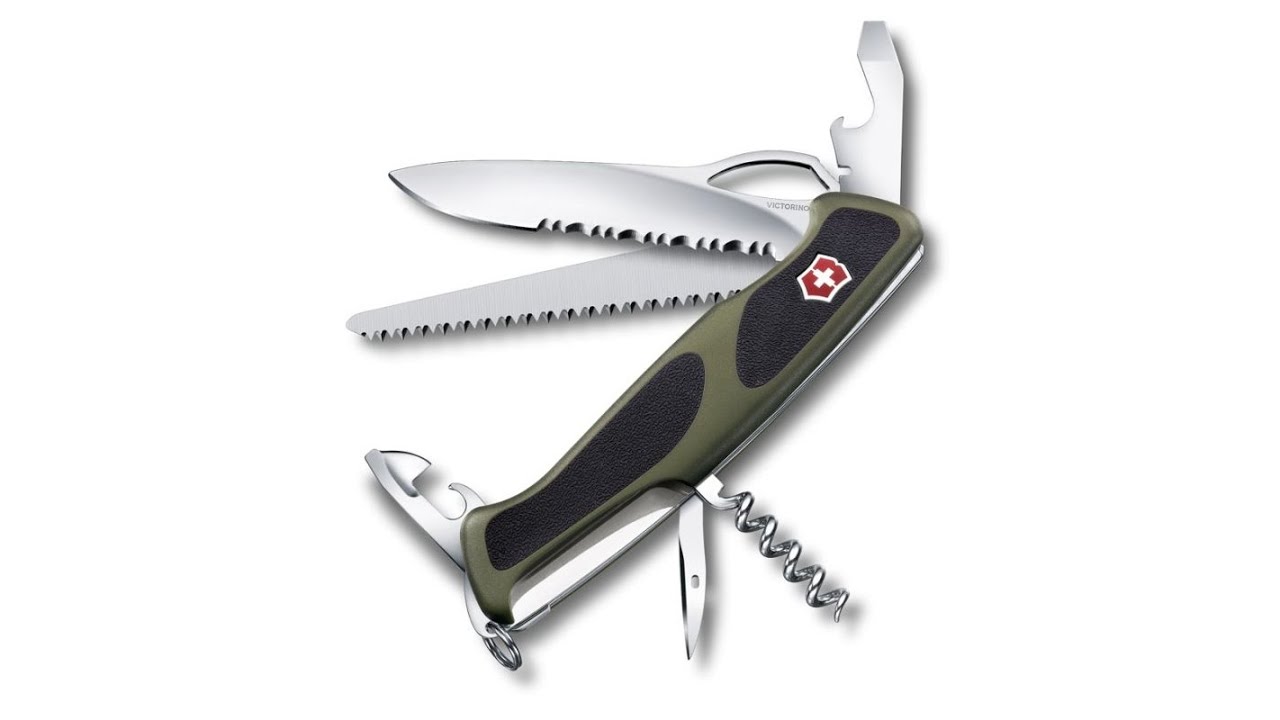 Victorinox 0.9563.MWC4 Ranger Grip 179 Super Pocket Knife with 12 Functions unboxing and demo