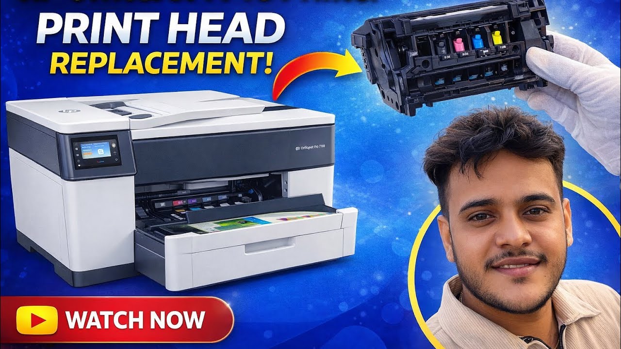 HP OFFICEJET 7740 PRINTER HEAD REPLACEMENT (HEAD KAISE CHANGE KARE )