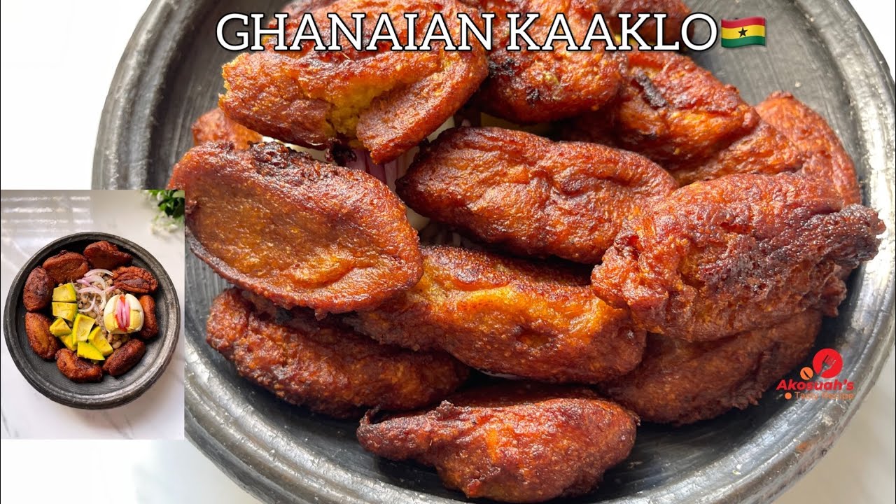 HOW TO MAKE KAAKLO-KRAAKRO| PLANTAIN FRITTERS RECIPE |GHANAIAN AKRAKRO
