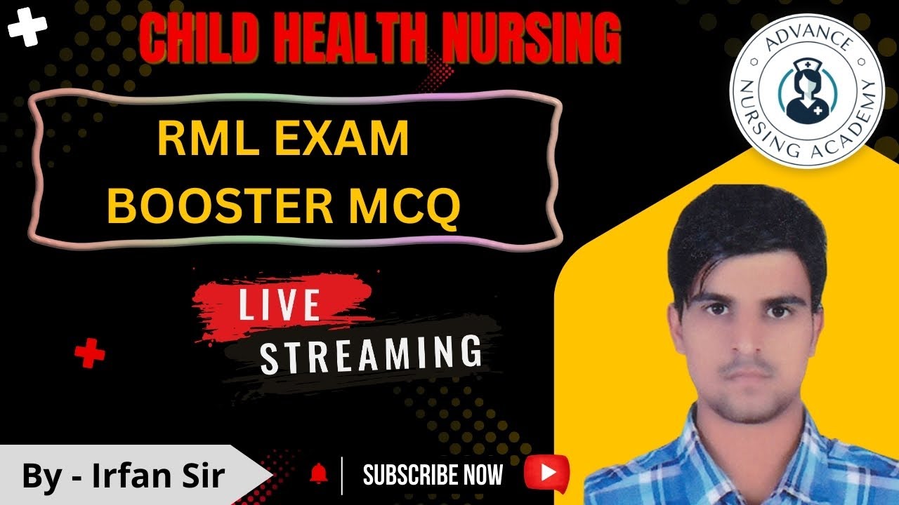 RML EXAM BOOSTER MCQ CLASS ON PEDIA |RML|RRB|KGMU|SGPGI|NORCET #nursing #nursingstudent #norcet