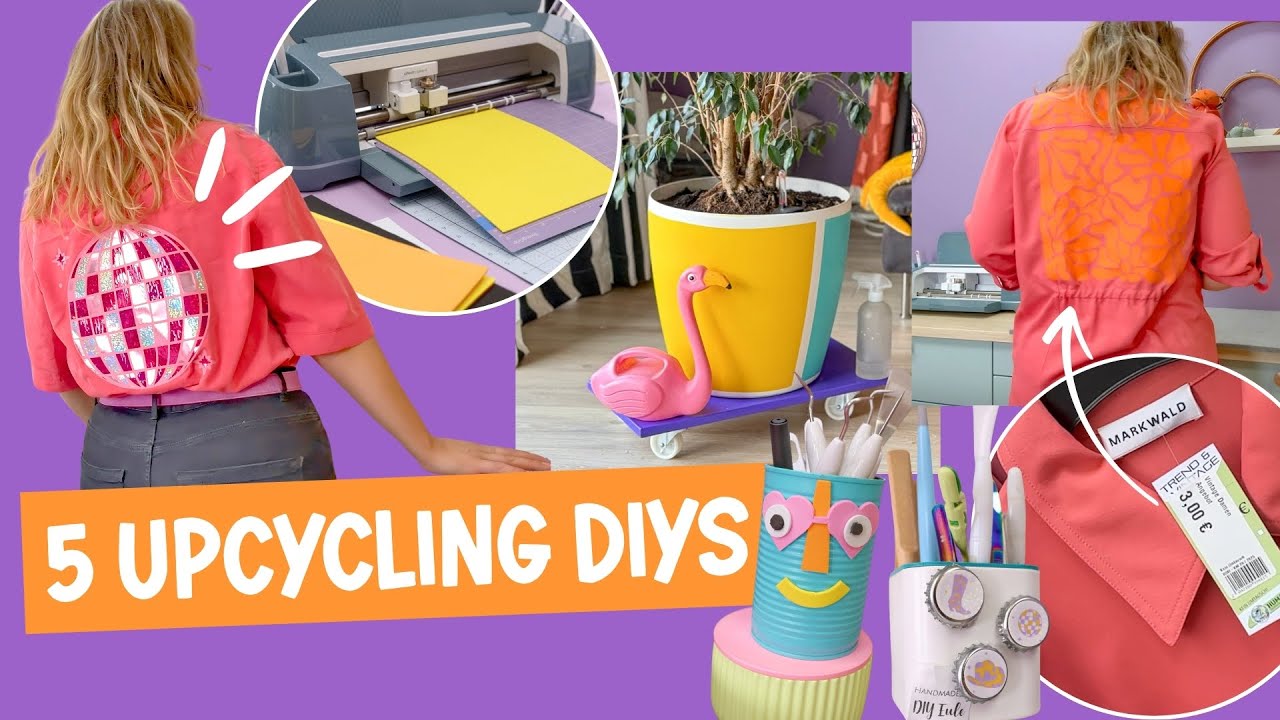 5 DIY Upcycling Projekte mit Cricut ✂️😍 Fail oder Win?