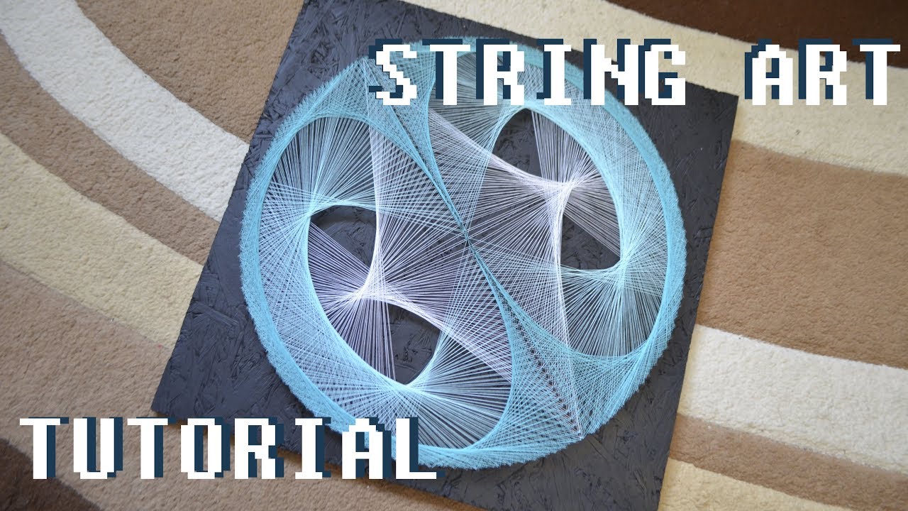 how to: make STRING ART ABSTRACT PICTURE | DIY | TUTORIAL | timelapse