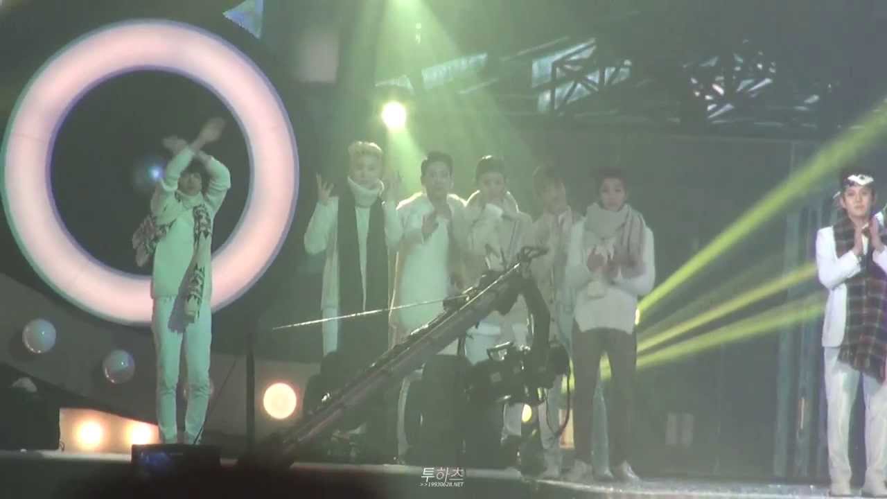 131229 SBS 가요대전 엔딩 - B.A.P 안녕~